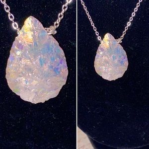 Rose Angel Aura Quartz Necklace Coming Soon